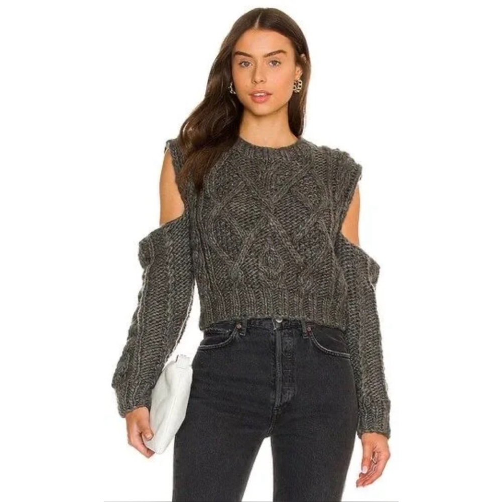 Women's For Love & Lemons Sweater Size M Gray